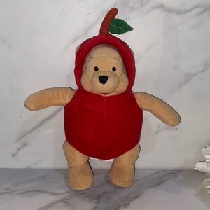 Disney Red Apple Winnie The Pooh Costume Plush Bear